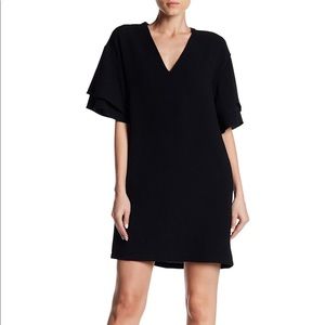 💥 NEW | Black Tiered Flutter Sleeve Dress